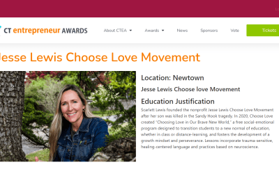 Scarlett Lewis Named Finalist For CT Entrepreneur Award in Education