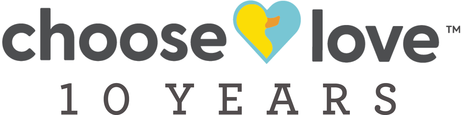 Choose Love 10 Year Logo