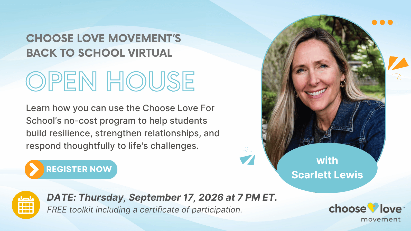 Scarlett Lewis choose love open house